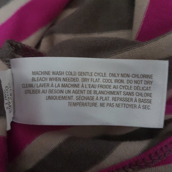 Old Navy Pink/Cream/Tan Striped Scooped Top, S - Picture 7 of 7